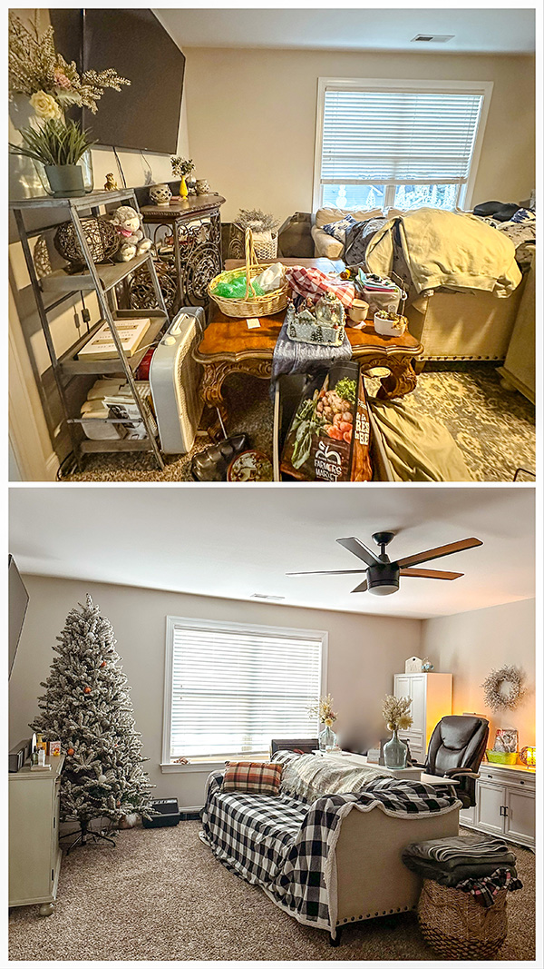Before and After Loft Craft Room