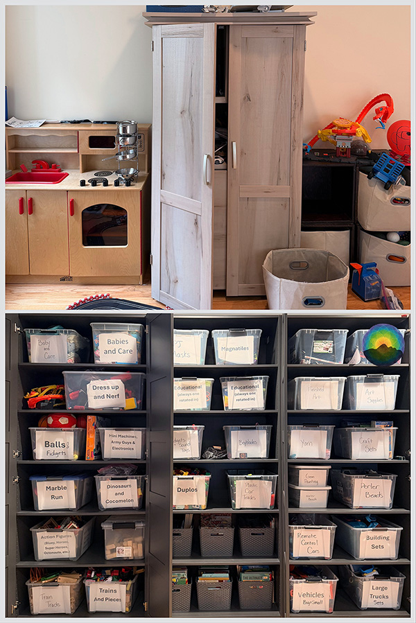 Toys Before and After Organization